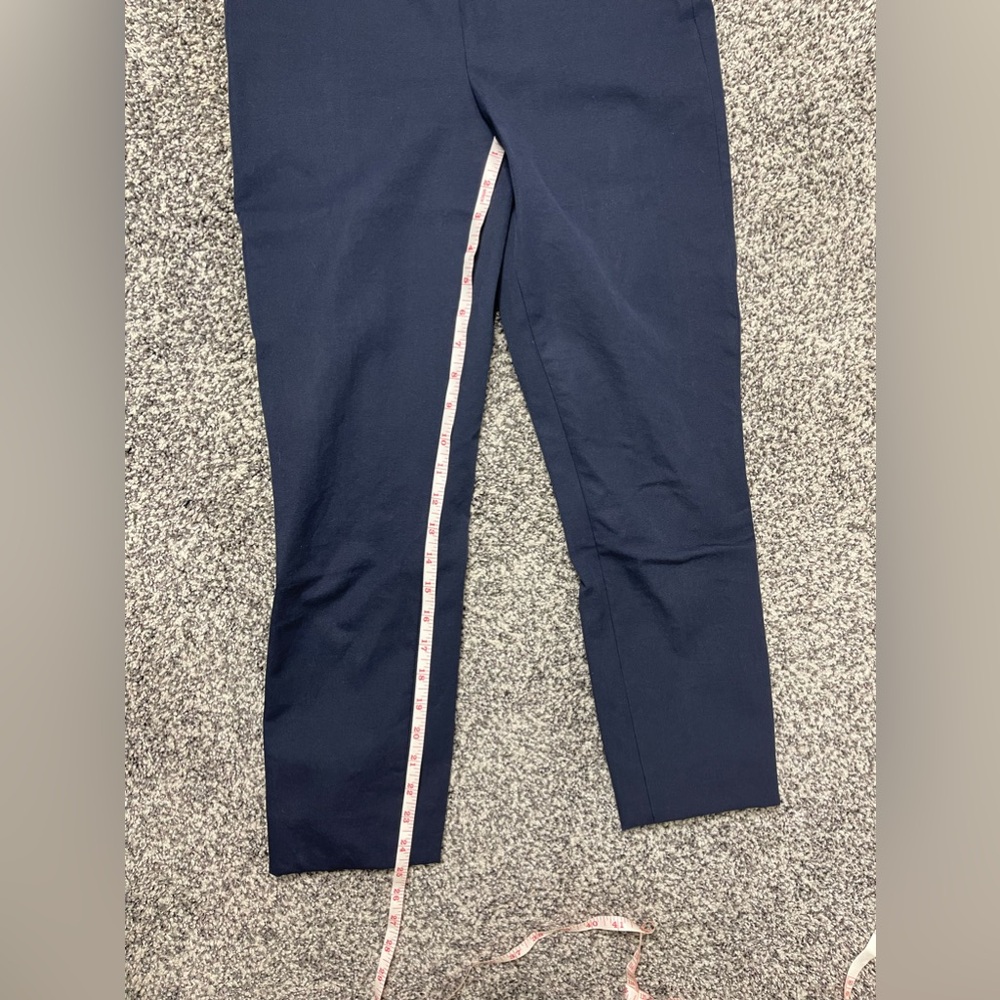 Everlane NWOT Navy Side-Zip Stretch Cotton Skinnt Pull On Work Pants 2 - Picture 11 of 11